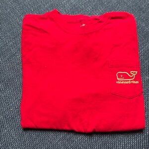 Vineyard vines boys red and green long sleeve shirt